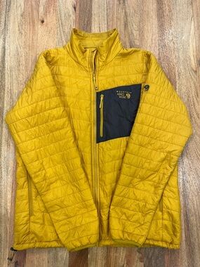 Mountain Hardwear Golden Yellow Hooded Insulated Jacket